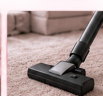 Vacuuming carpet