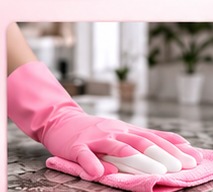 Cleaning a counter
